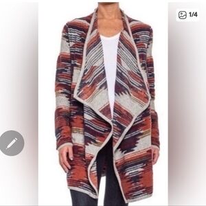 Striped Multicolor Open Front Cardigan